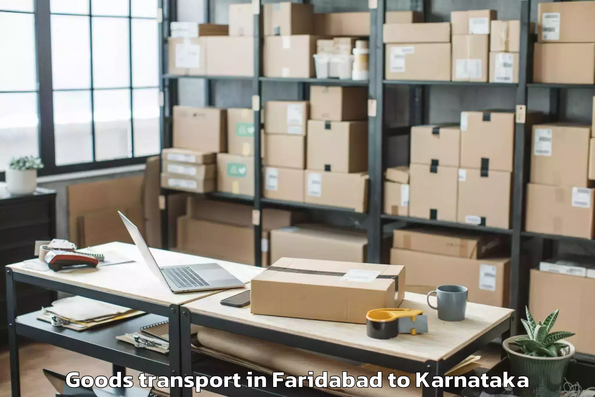 Book Faridabad to Alnavar Goods Transport